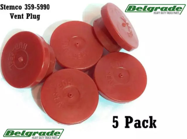 Stemco 359-5990 Hubcap Vent Plugs 5 Pack