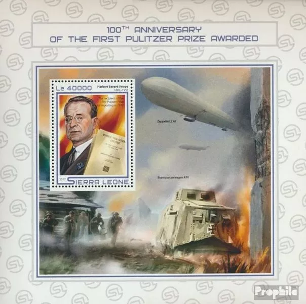 Briefmarken Sierra Leone 2017 Mi Block 1218 (kompl. Ausg.) postfrisch Militär, K