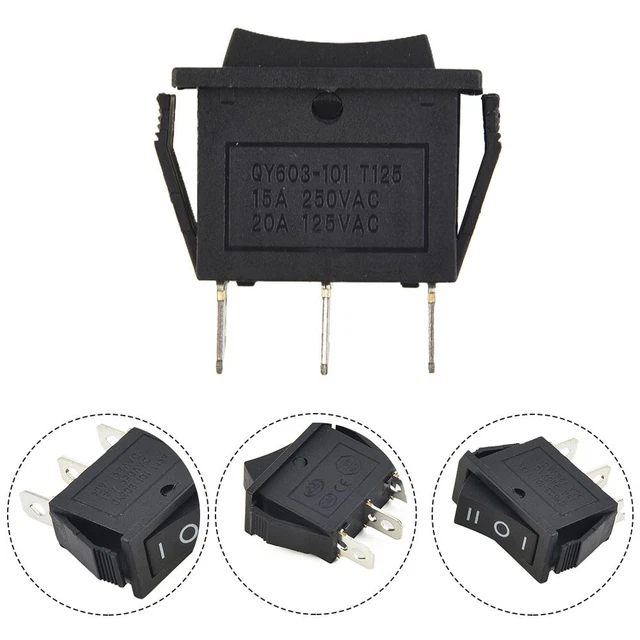 1x 12/24V Black Led-Rocker Switch 7-Pin ON-OFF ON DPDT 3-WAY-Waterproof Car-Boat