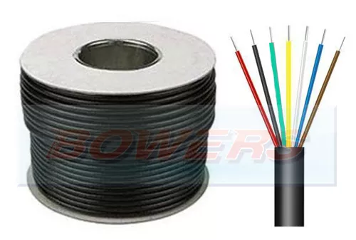 30M METRE ROLL REEL 7 CORE CABLE WIRE 6x 14/0.30 & 1x 28/0.30 6x1mm² & 1x2mm²