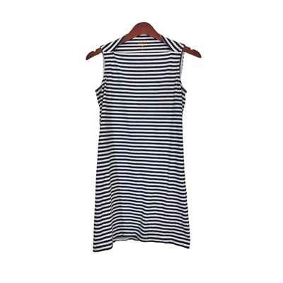 KATE SPADE Brooms Street Black White Stripe Tank Dress Size XS