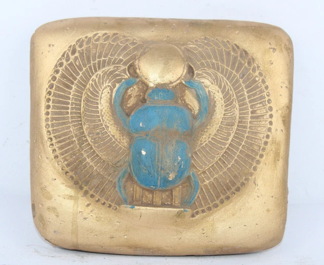 RARO ANTIGUO EGIPCIO ANTIGUO ESCARABAJO Tallado Stella Estela Piedra -EGYCOM
