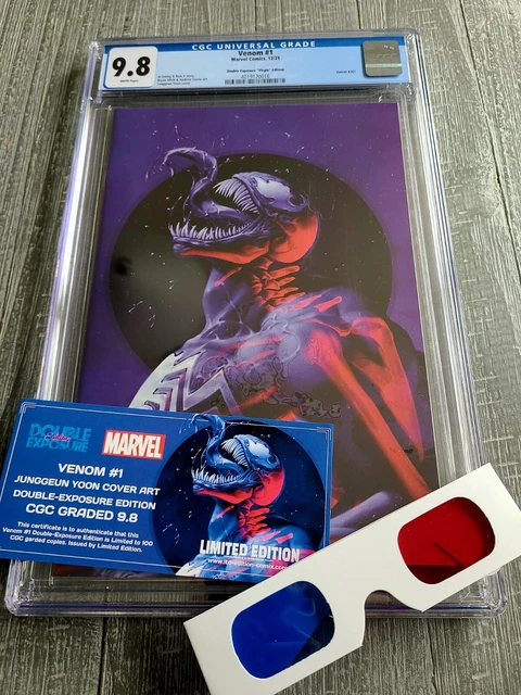 CGC 9.8 Venom #1 3D Double-Exposure Junggeun Yoon Virgin Var W/COA. Newton Rings