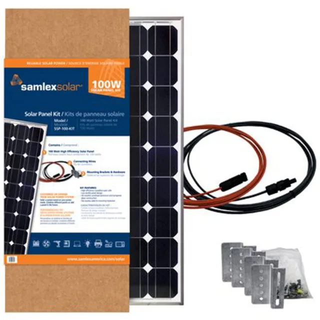 Samlex America SSP-100-KIT 100W Bracket Mount Expansion Rigid Solar Panel Kit