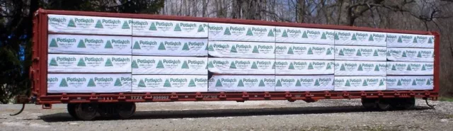 HO SCALE: "POTLATCH"  lumber load for Walthers, Atlas, ExactRail centerbeam