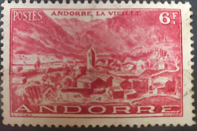 ANDORRE YT N° 110 Oblitéré Andorre La Vieille - 1944
