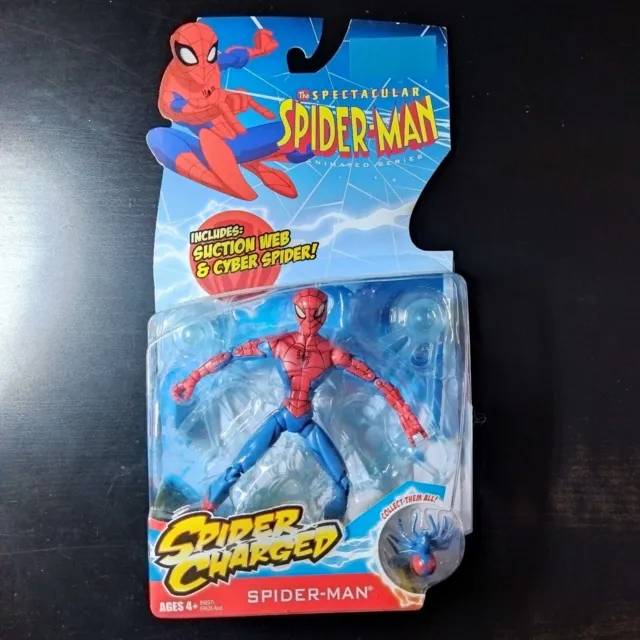 RARE! Hasbro Spectacular Spider-man Super-Poseable Animated Series 2008 Rare 6"