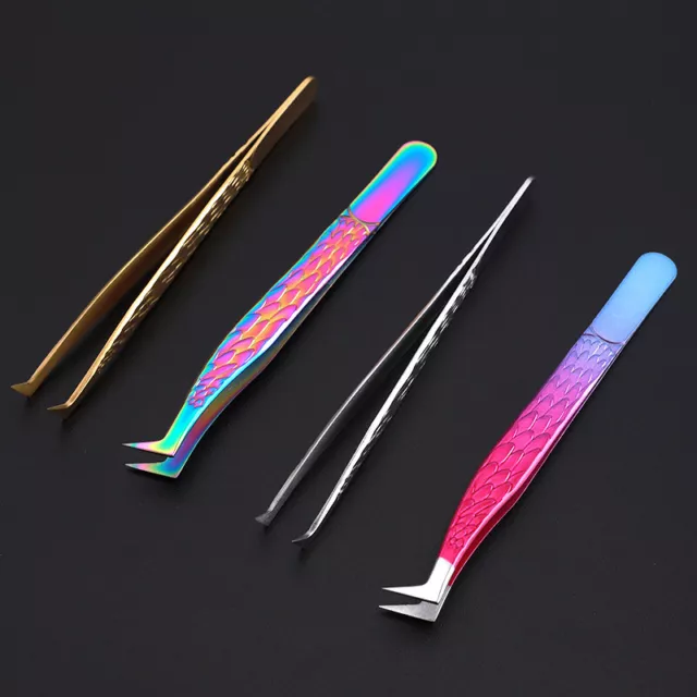 Eyelash Tweezers Extension Clip Anti-Static Superhard High Precision Tweezers