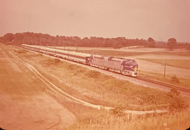 Vtg 35mm Slide Delaware & Hudson Railroad Train Engine 1205 1216