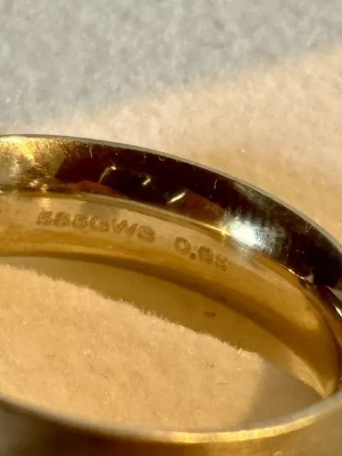 Sehr schöner massiver Ring aus Weißgold 585 mit Diamant 2