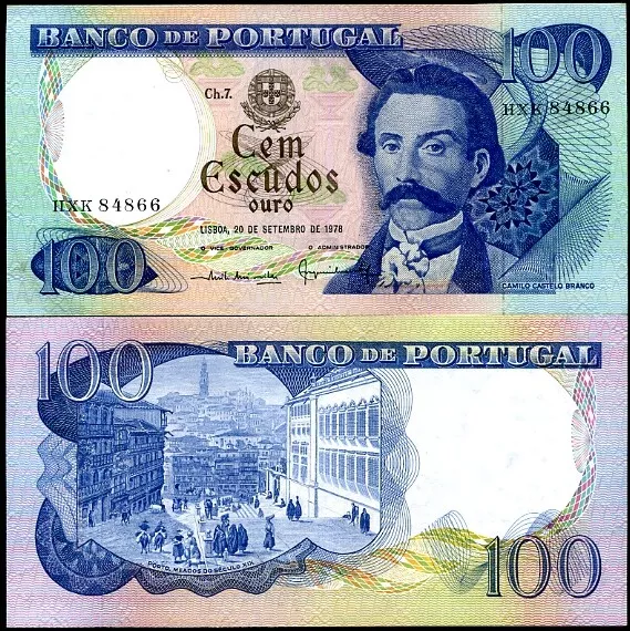 PORTUGAL 100 ESCUDOS 1978 P 169 AUnc