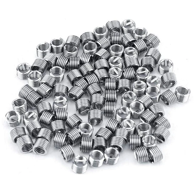 100Pcs Wire Insert Thread, M4 Heli Coil Thread Repair Stainless Steel SS304E9