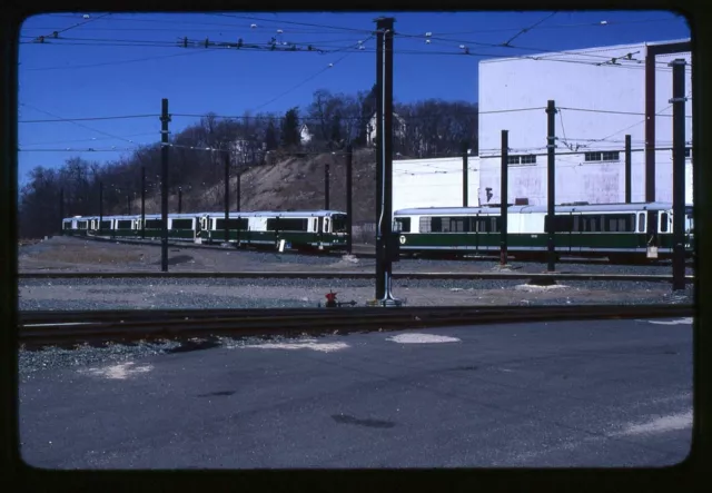 Trolley Slide - Boston MBTA #3516 LRV Car 1979 Riverside Yard Out Of Service
