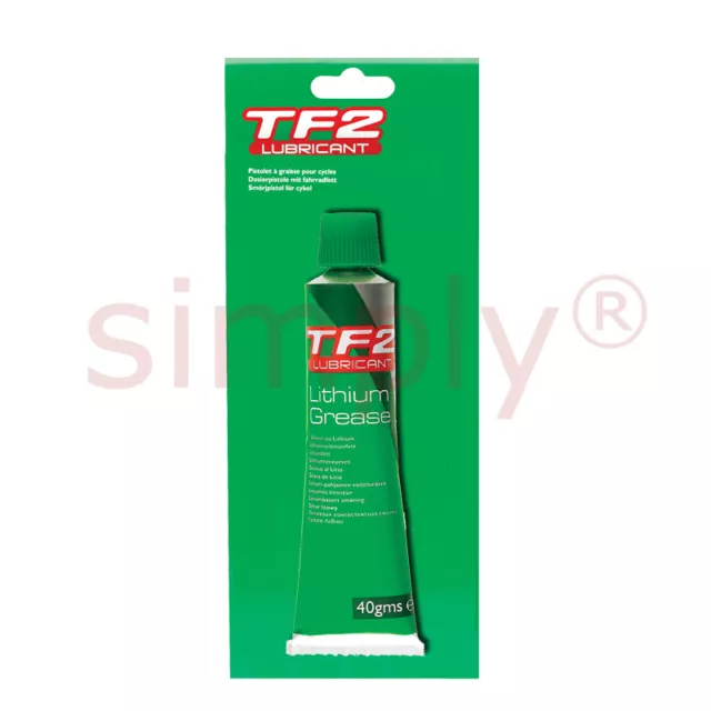 Carded 40g Tube Weldtite TF2 Lithium Grease for Wheels and Headsets