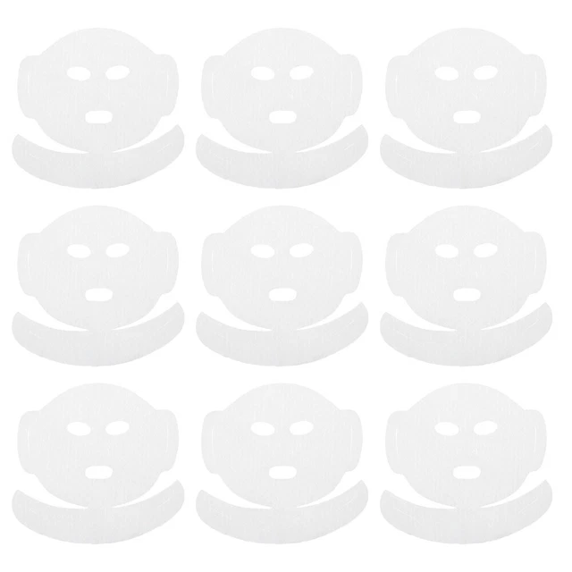 Máscara de fibra toalla reutilizable spa hoja de papel facial natural