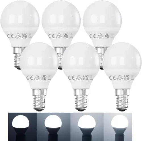 E14 LED Glühbirnen dimmbar, 6500K Tageslicht weiß, 5W (entspricht 40W), kühl
