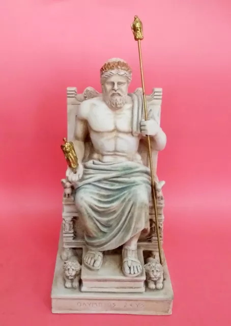 Zeus King of the Olympians Gods statue - Ruler of Sky and Thunder - Olympus