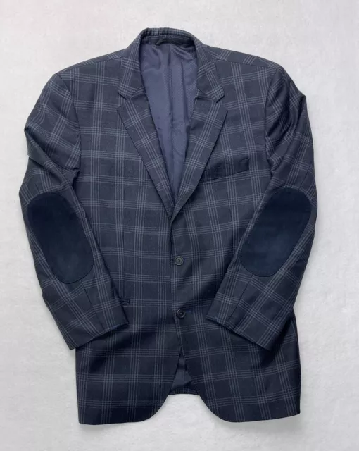 Hugo Boss Mens Wool Cashmere Blazer Sport Coat Jacket Size US 42R EU 52 Blue