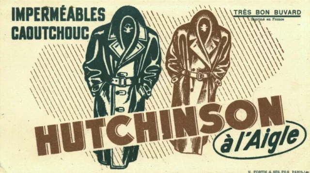 Buvard vintage imperméables caoutchouc Hutchinson à l'Aigle