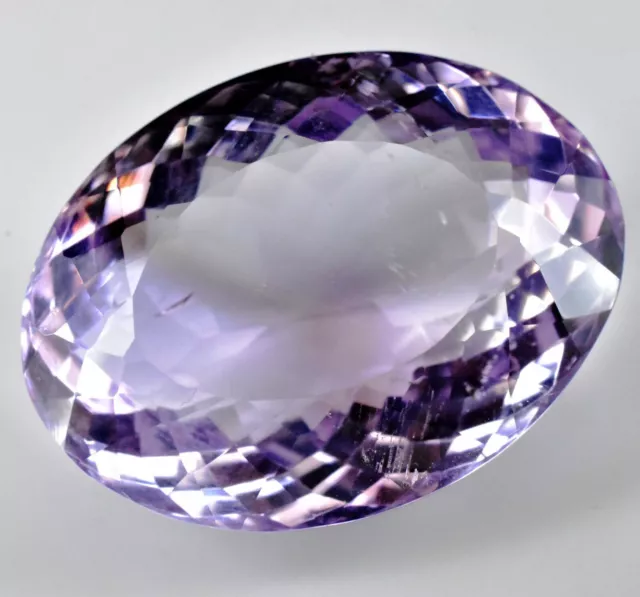 44.95 Ct Natural Amethyst Purple Oval Cut Certified Brazilian Untreated Gemstone