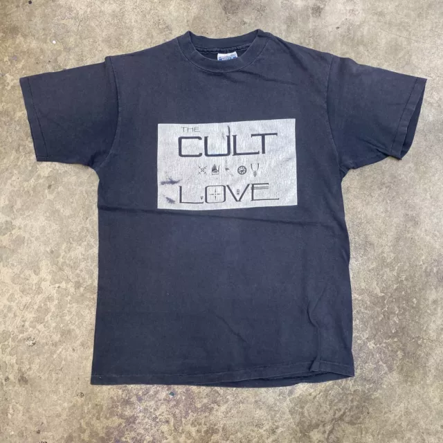 Vintage The Cult Shirt Love Album 80s Rock Band Gothic Size Large