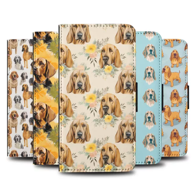 Flip Case For Samsung Galaxy|Cute Bloodhound Puppy Dog Canine Pattern #A2