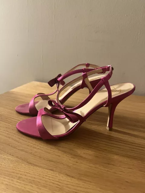 Giuseppe Zanotti Satin Pink Bow Sandals 36.5 $895 2