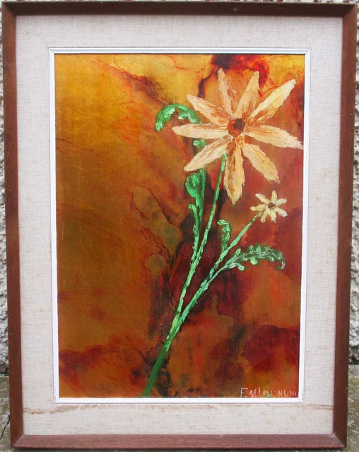 Ferruccio Mazzoncini (1907-1991) - Fiori - Vecchio Quadro Dipinto Olio