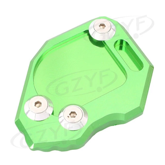 1X Side Stand Kickstand Plate Pad Big CNC For BMW F800GS 2008-2014 2009 10 Green