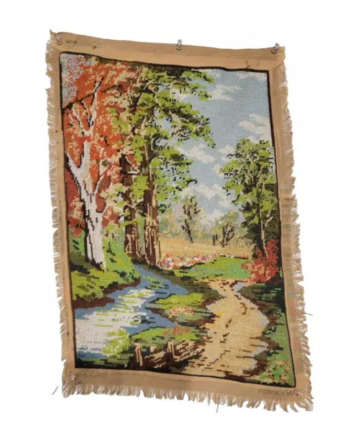 Cross Stitch Tapestry Embroidery Gobelin Needlepoint~ {Nature} ~Handmade, Finish