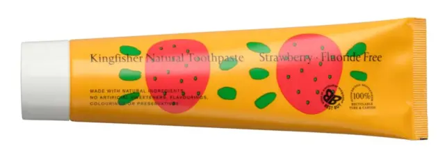 Kingfisher Children's Strawberry Fluoride Free Toothpaste 100ml x 6