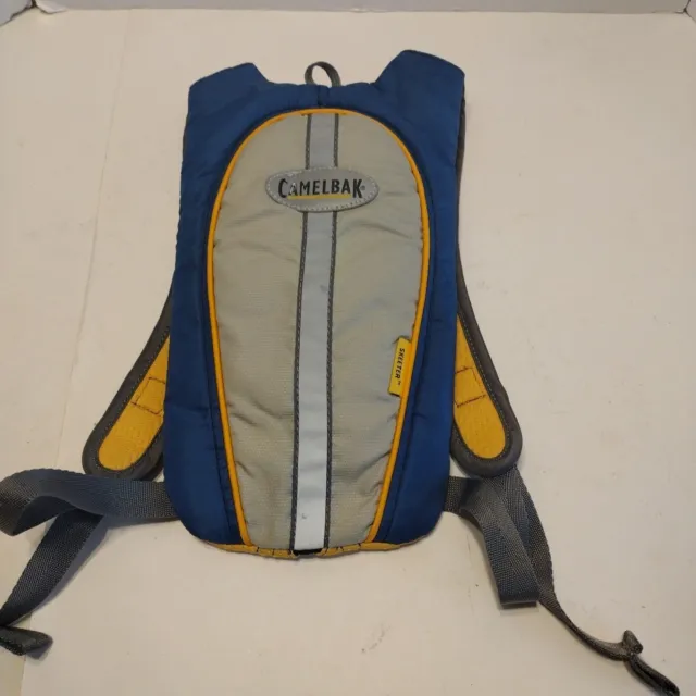 Mochila Camelback Skeeter pequeña hidratación sin vejiga azul gris amarillo junior