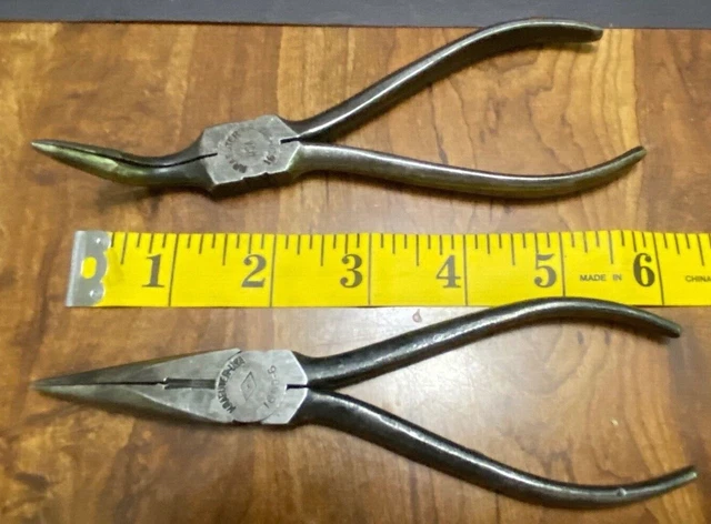 2 Vintage Kraeuter USA TOOLS Jewelers Watchmaker 1631 Bent 1660 Needle PLIERS