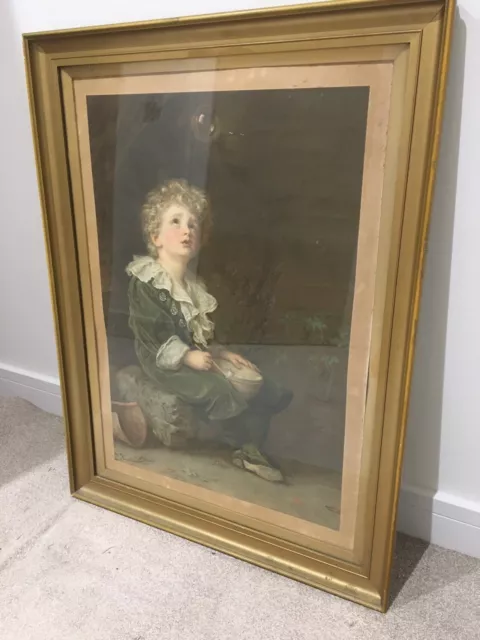 Large Sir John Everett Millais - Framed 1886 Lithograph, Bubbles Pears Soap