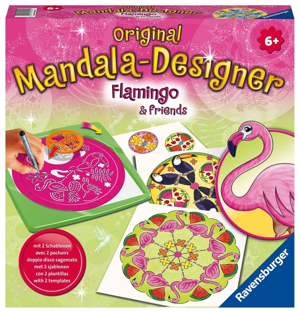 Ravensburger Mandala Designer Flamingo & Friends 28518, Zeichnen lernen für...