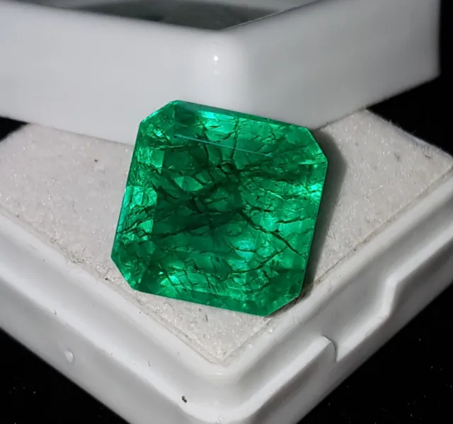 Loose Gemstone 11.07 Ct Natural Colombian Green Emerald Certified AAA+ Quality