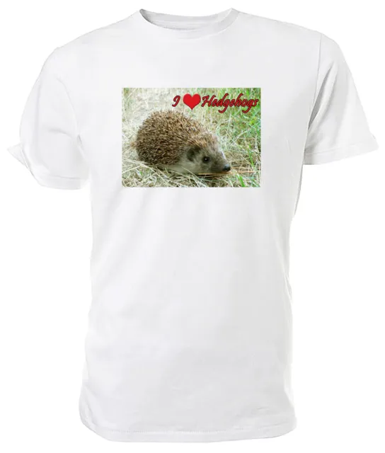 I Love Hedgehogs T shirt, WILDLIFE - Choice of size & colour! 2