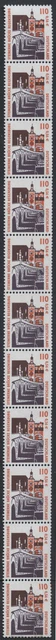 Bund SWK DN mit wenig Melierfasern Rollenanfang 11er Str., MiNr 2140 Y,  ** MNH
