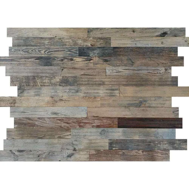 Ejoy Reclaimed Barn Wood Panels Weathered Look Rustic Wood Planks (14-Piece)