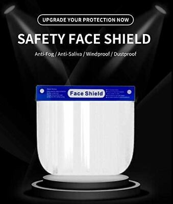 Face Shield Visor Safety Anti-Fog Face Protection Reusable Washable Unisex 2 Pc 3