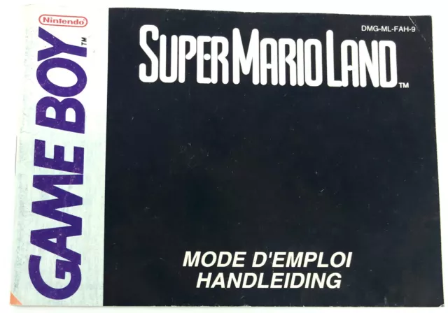 Notice de jeu Nintendo Game Boy : Super Mario Land DMG-ML-FAH-9