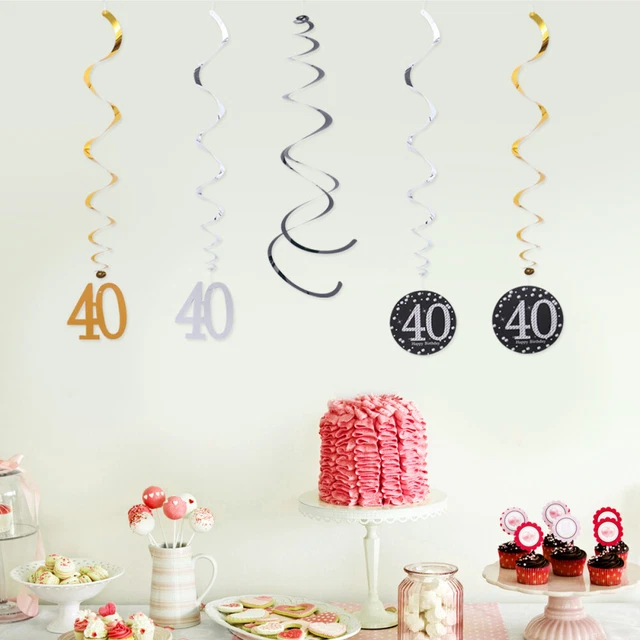 12 pz ornamenti a spirale Happy Birthday PVC da appendere vortici festa di compleanno