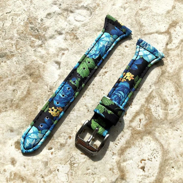 Blu Rose Pelle Sottile Fascia Cinturino per Garmin Forerunner 255 -B22