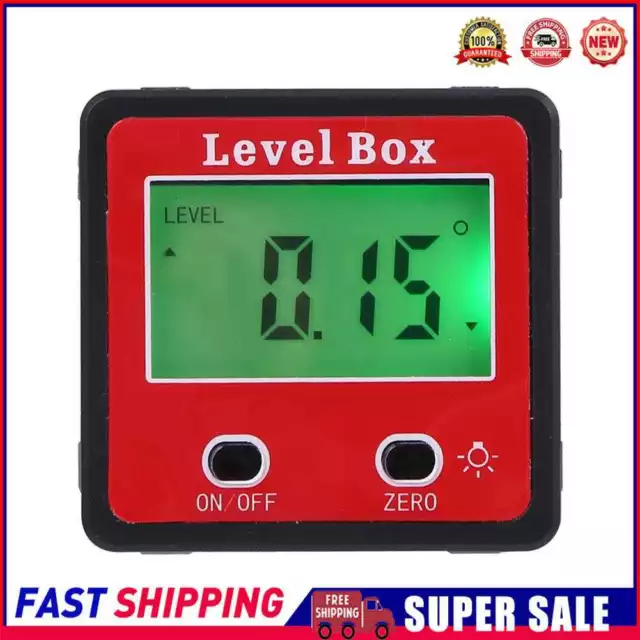 Digital Display Inclinometer Spirit Level Box Protractor Angle Finder Gauge