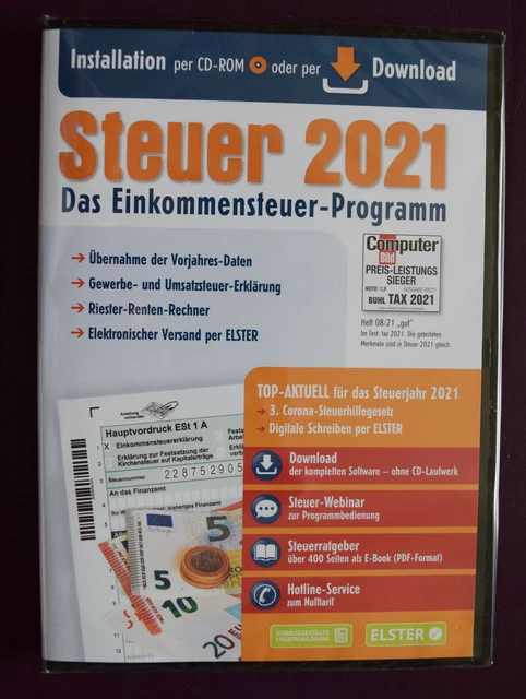 Wann Kommt Die Aldi Steuer Cd 2021 ALDI STEUER 2021, Lizenz Key für Steuererklärung 2021, nur Download
