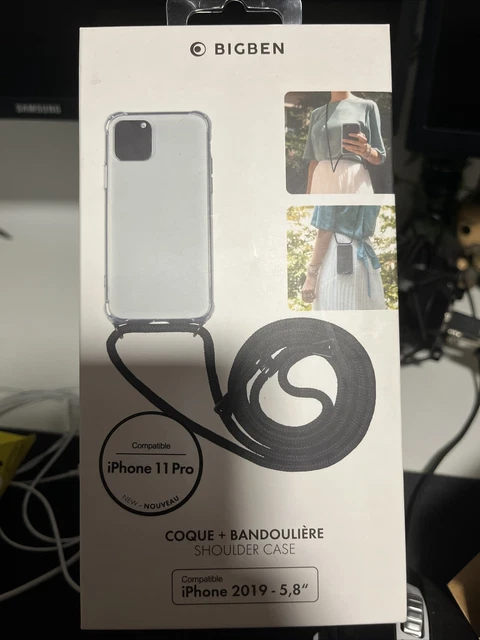 Coque iPhone 11 Pro BigBen + Bandoulière - Neuf sous blister