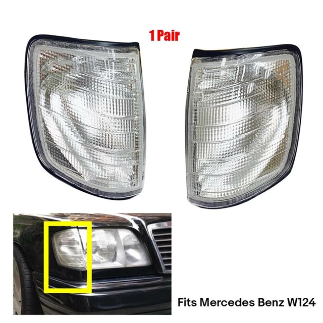 Pair Corner Lights Parking Turn Signal For 1985-1995 Mercedes Benz W124 E-Class