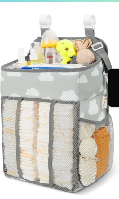 Diaper HANGER/HAMPER Organizer Baby Storage Nursery  Infant Crib Clothes Shelf