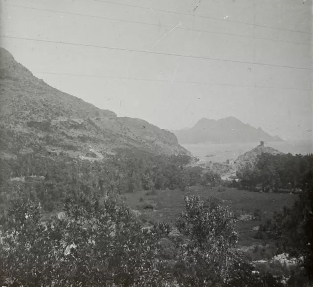 FRANCE CORSE c1930 Photo Vintage Plaque de verre V35L7n11