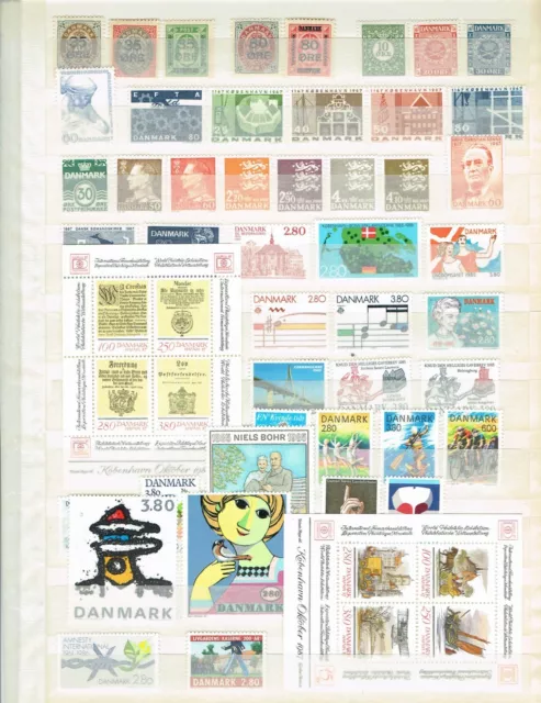 DENMARK Super 2 page collection of mostly MNH with many better cv 339.25